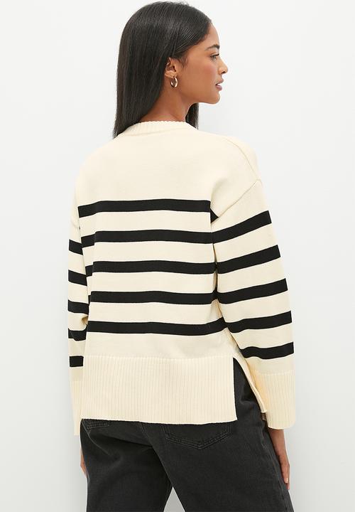 dailyfriday - Stripe jumper - black & ecru