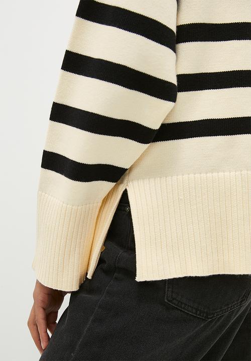 dailyfriday - Stripe jumper - black & ecru