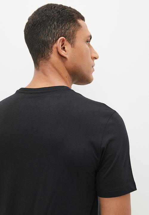 POLO - Mens short sleeve embroidered logo tee - black