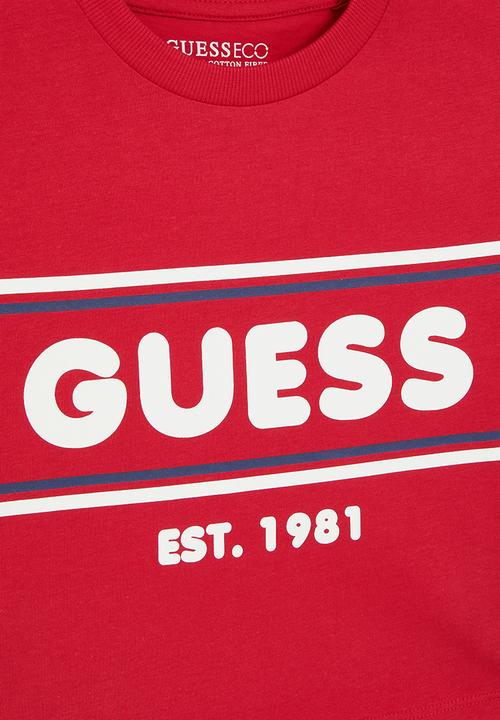 GUESS - Midi short sleeve T-shirt - bonfire red