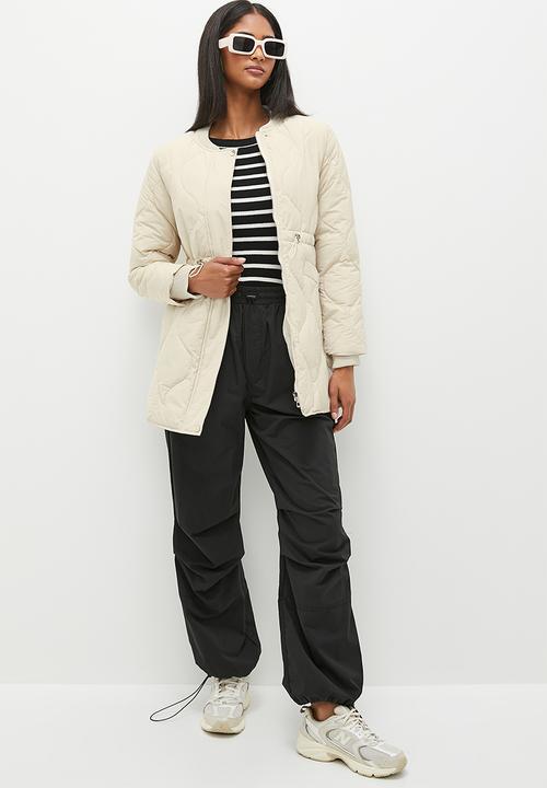 dailyfriday - Quilted midi puffer - ecru