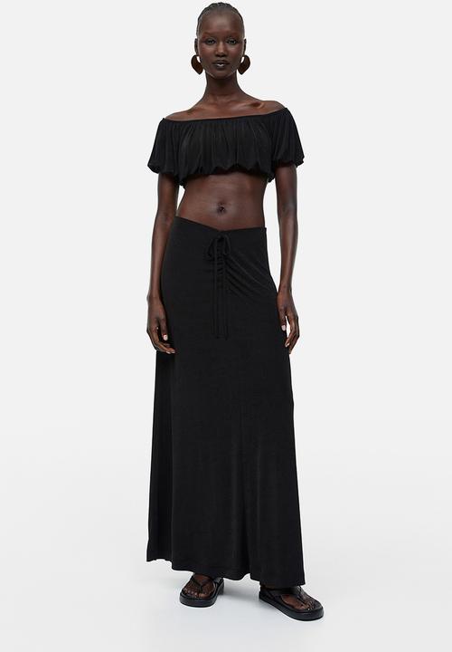 H&M - Draped crop top - black