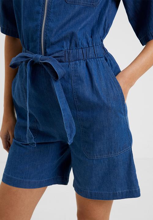 French Connection - Chambray playsuit - light denim blue
