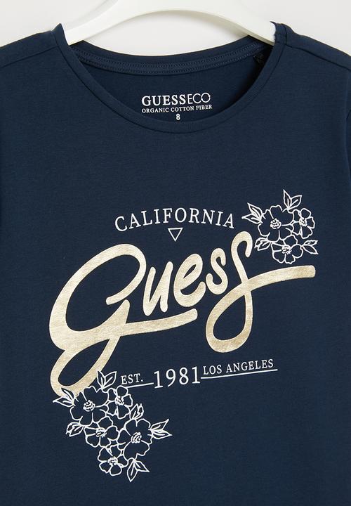 GUESS - Short sleeve T-shirt - blackened blue