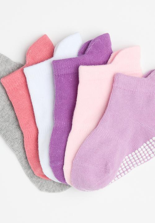 Pop Candy - 6 Pack socks - pink & purple