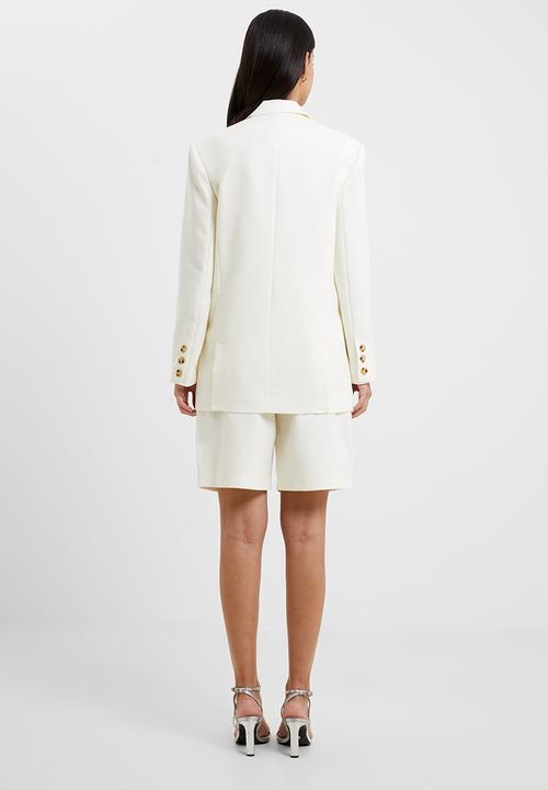 French Connection - luxe double breasted blazer - ivory