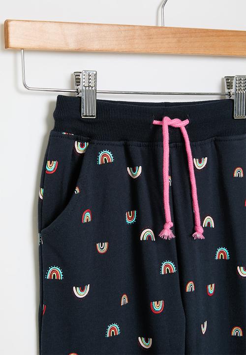 Pop Candy - Printed jogger - navy & pink