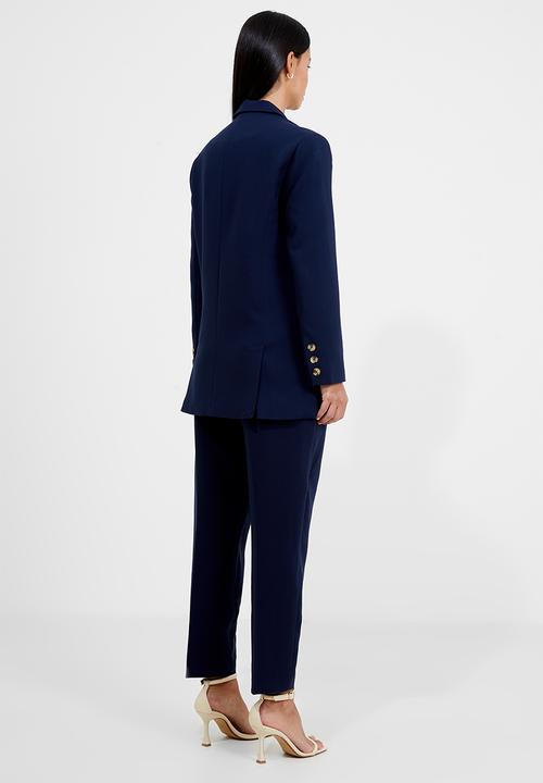 French Connection - luxe double breasted blazer - dark navy