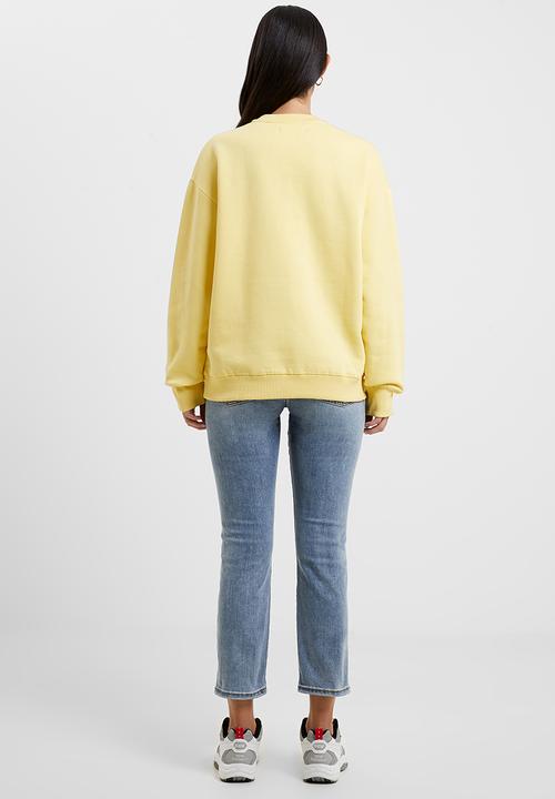 French Connection - Fcuk o/s crew sweatshirt - lemon