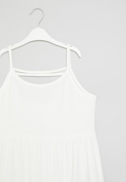 Pop Candy - Tiered cami dress - white