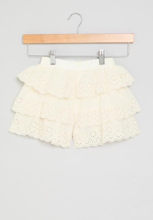 Pop Candy - Tiered skort - white