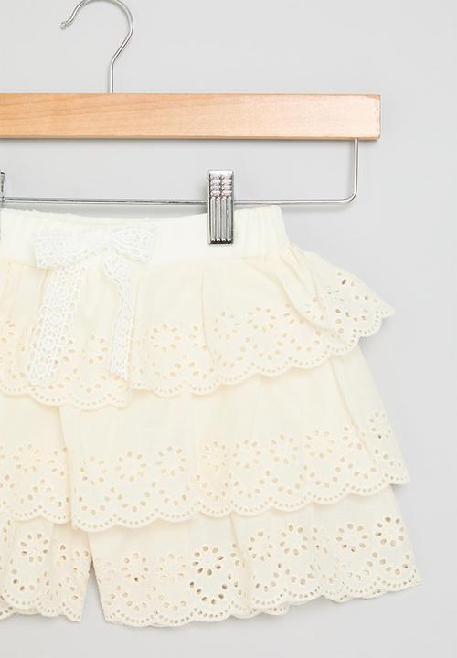 Pop Candy - Tiered skort - white