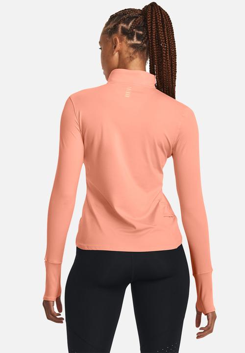 Under Armour - Ua qualifier run 1/2 zip - bubble peach/reflective