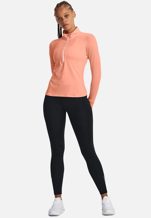 Under Armour - Ua qualifier run 1/2 zip - bubble peach/reflective