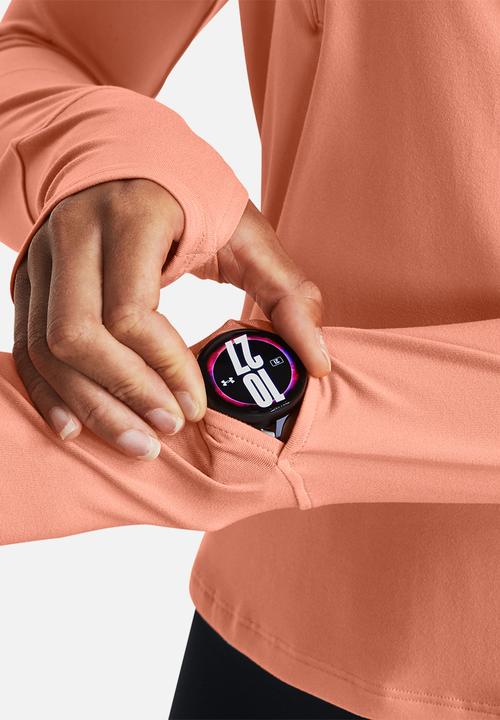 Under Armour - Ua qualifier run 1/2 zip - bubble peach/reflective