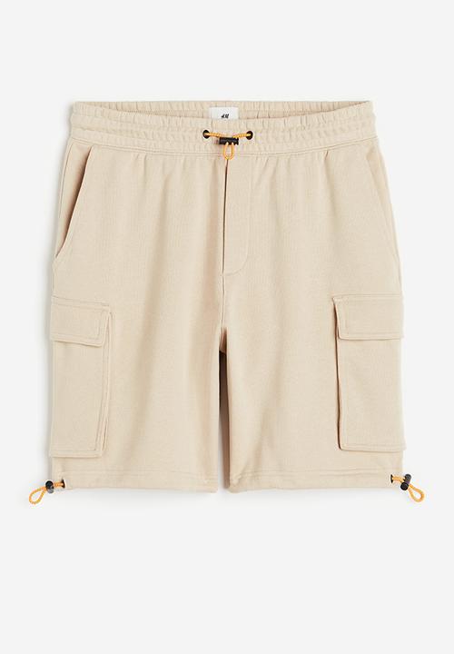 H&M - Relaxed fit cargo sweat shorts - beige