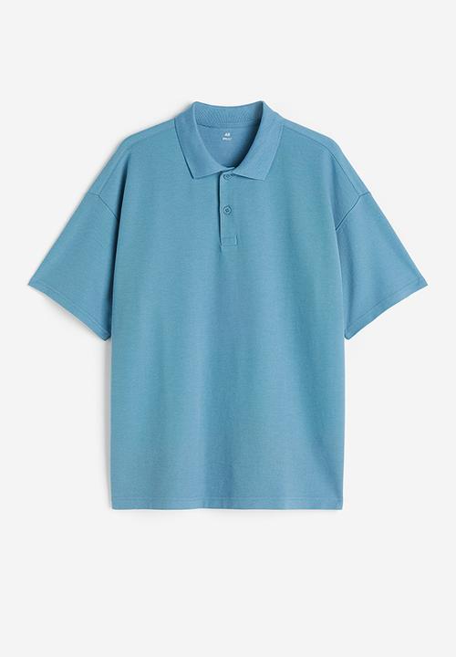 H&M - Coolmax® oversized fit polo shirt - turquoise