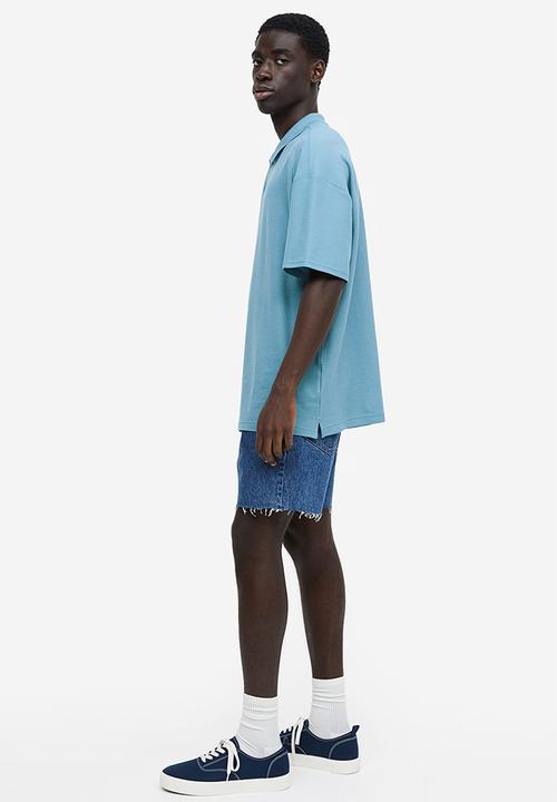 H&M - Coolmax® oversized fit polo shirt - turquoise