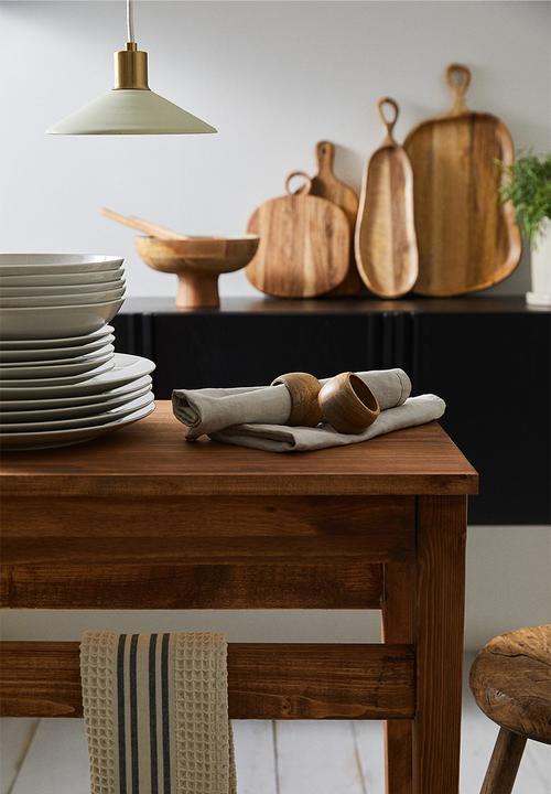 H&M - 2-Pack wooden napkin rings - beige