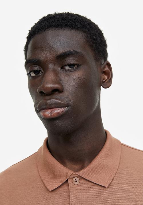 H&M - Coolmax® oversized fit polo shirt - brown