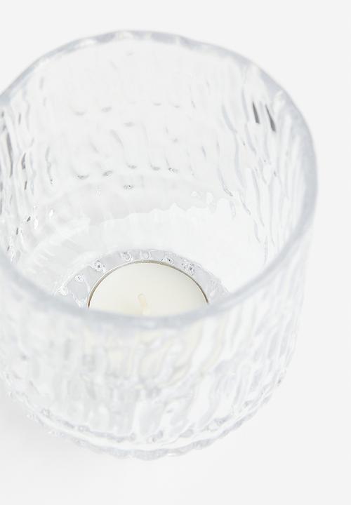 H&M - Glass tealight holder - transparent