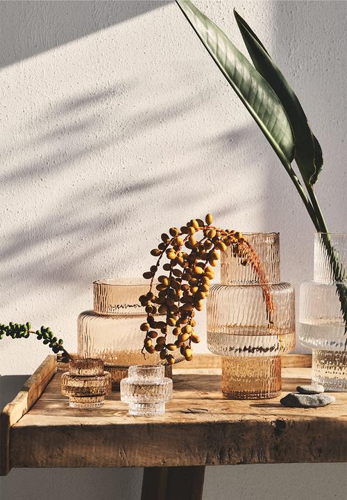 H&M - Small glass vase - beige