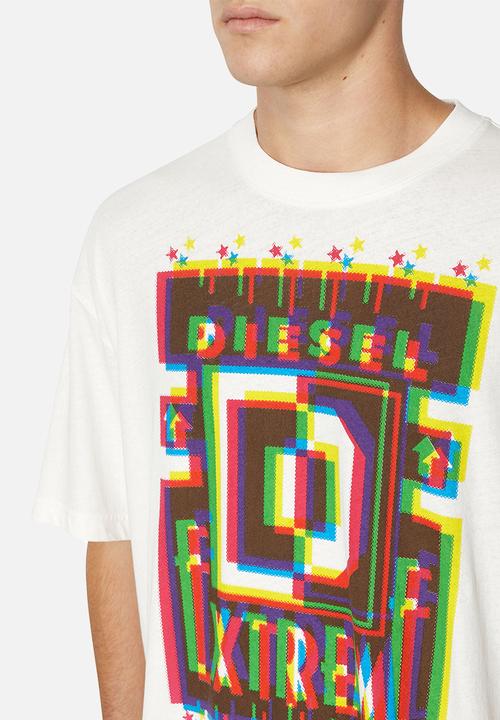 Diesel  - T-wash-e2 T-shirt - white 