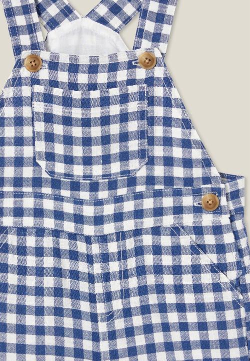 Cotton On - Eddy shortall - petty blue/vanilla benny gingham
