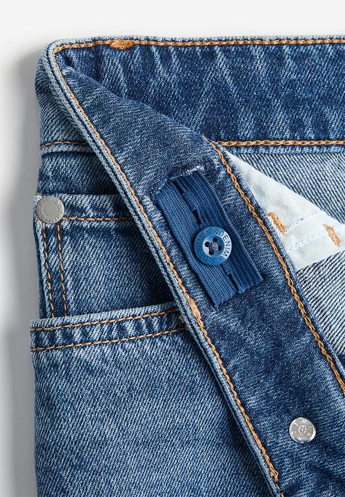 H&M - Denim shorts - denim blue trashed