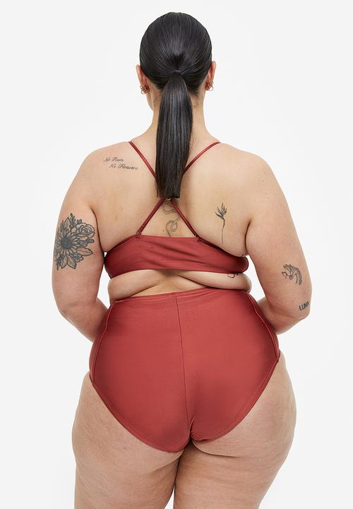 H&M - Padded bikini top - red