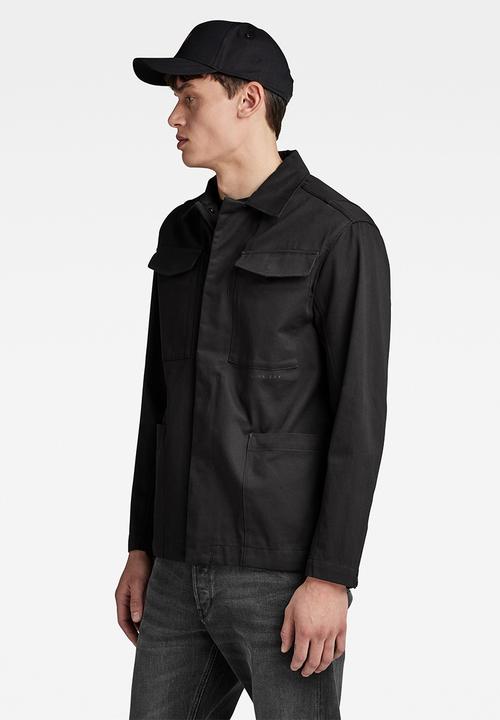 G-STAR - Chore overshirt drill twill - dk black