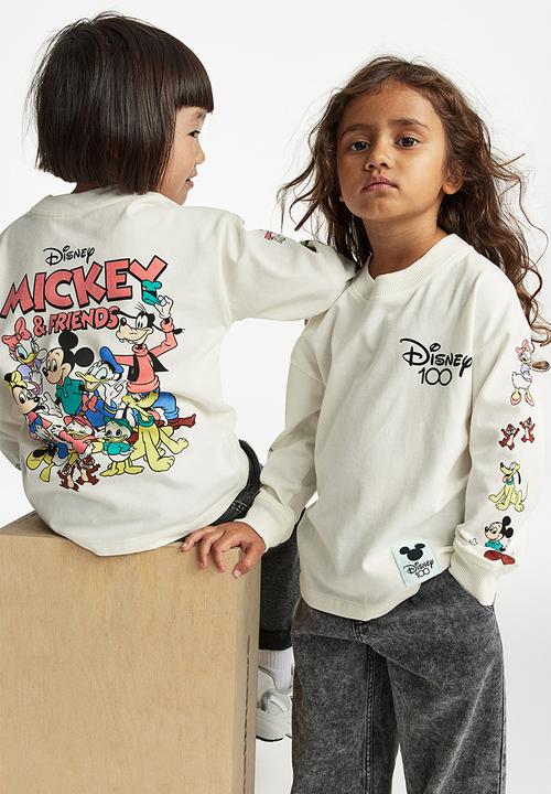 H&M - Printed jersey top - natural white disney