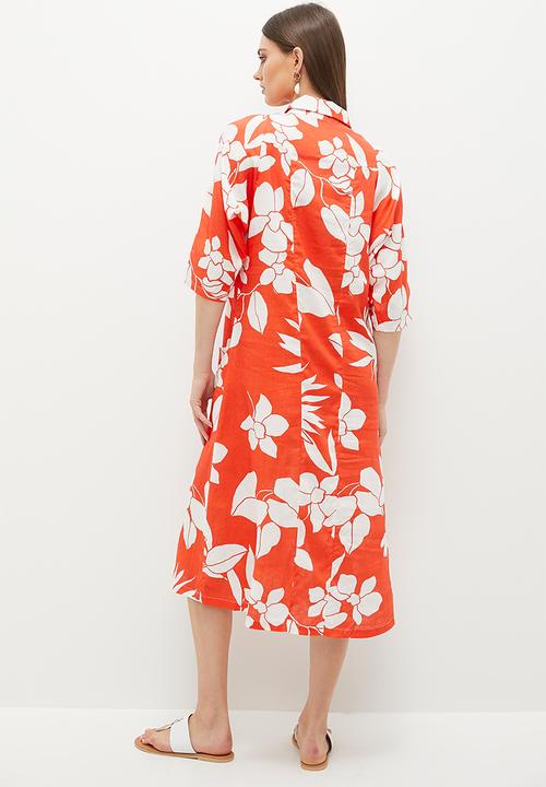 AMANDA LAIRD CHERRY - Cassia - Orange/White Floral