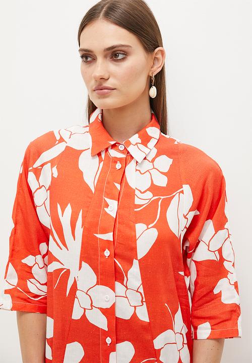 AMANDA LAIRD CHERRY - Cassia - Orange/White Floral