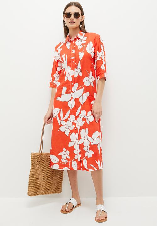 AMANDA LAIRD CHERRY - Cassia - Orange/White Floral