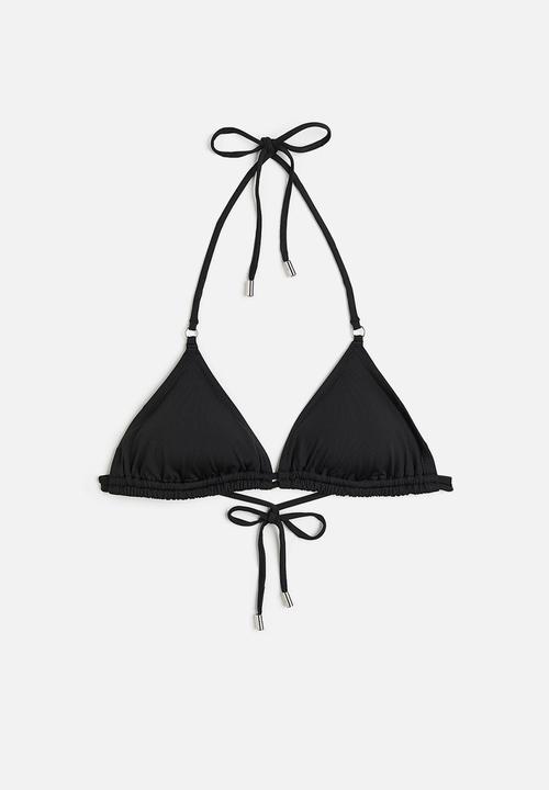H&M - Padded triangle bikini top - black
