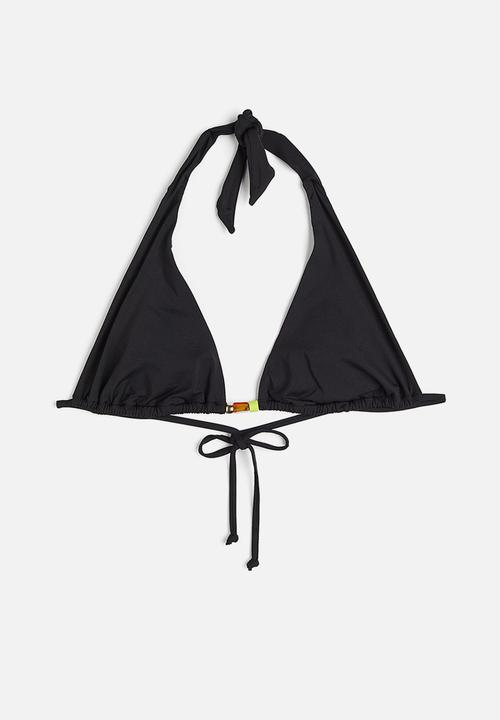 H&M - Padded triangle bikini top - black