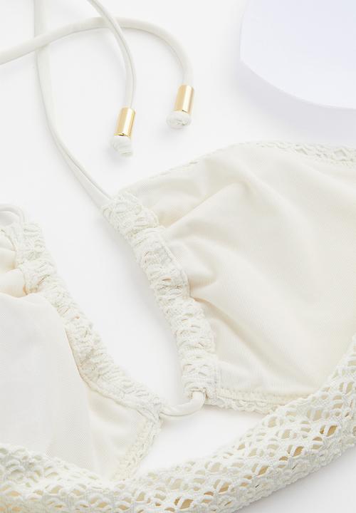 H&M - Padded multiway bandeau bikini top - white