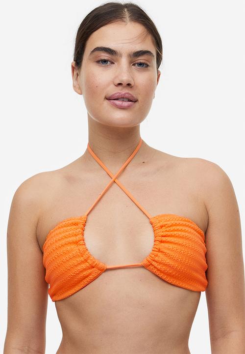 H&M - Padded multiway bandeau bikini top - orange