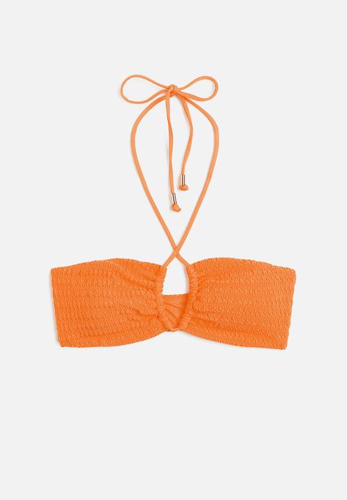 H&M - Padded multiway bandeau bikini top - orange