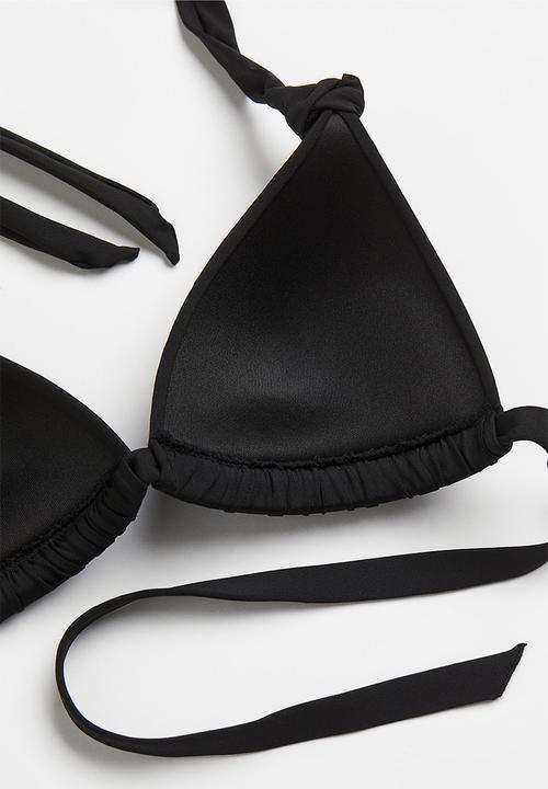 H&M - Push-up triangle bikini top - black