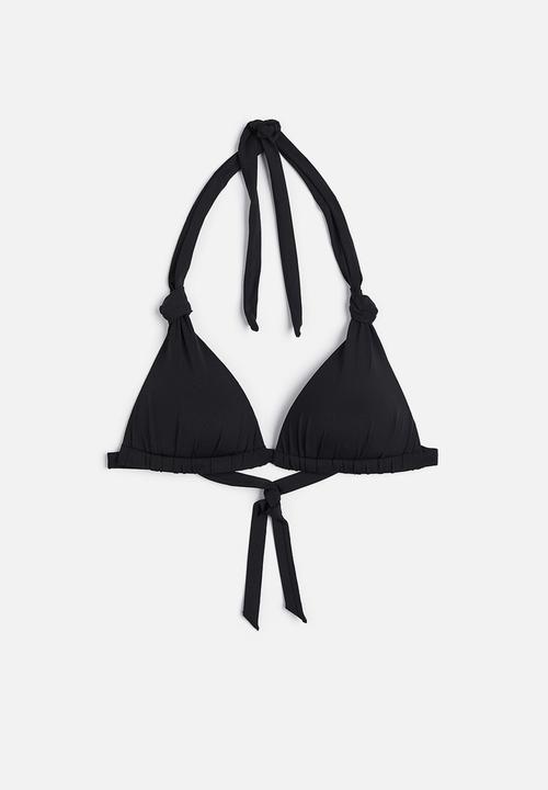 H&M - Push-up triangle bikini top - black