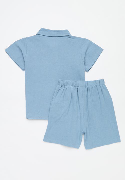 Pop Candy - Shirt & short set - stonewash