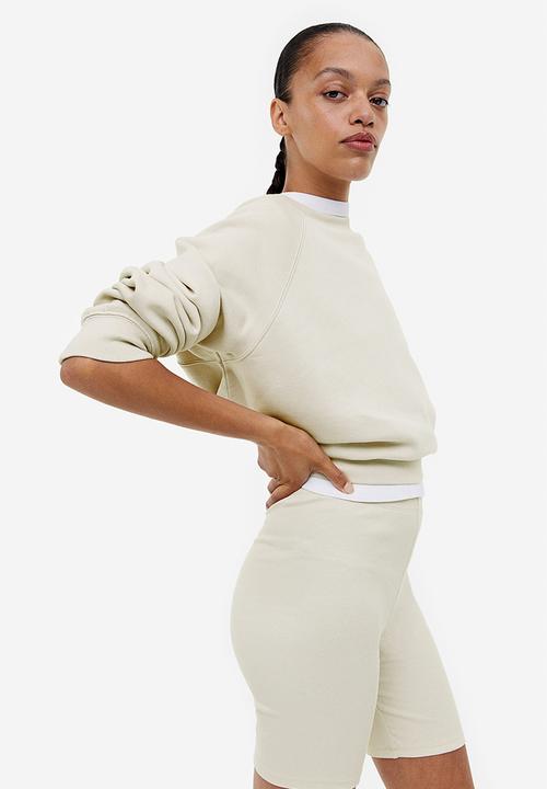 H&M - Ribbed cycling shorts - beige