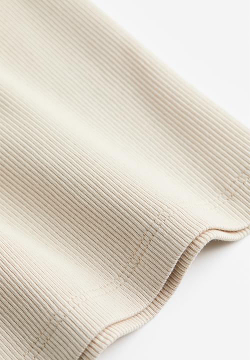 H&M - Ribbed cycling shorts - beige