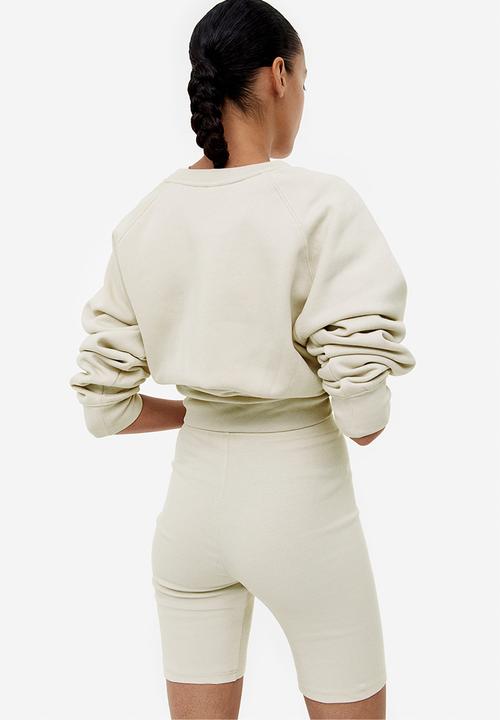 H&M - Ribbed cycling shorts - beige