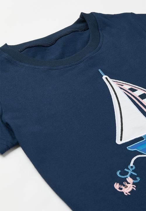 Pop Candy - Tee & short set - navy/stripe