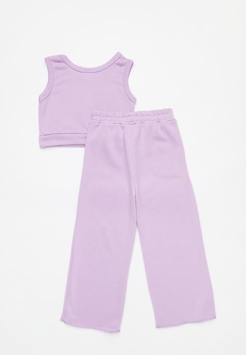 Pop Candy - Crop top & pants set - purple