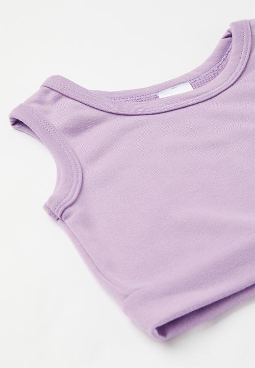 Pop Candy - Crop top & pants set - purple
