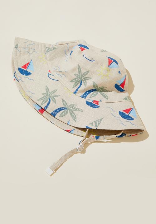 Cotton On - Billy baby bucket hat - rainy day/sail away